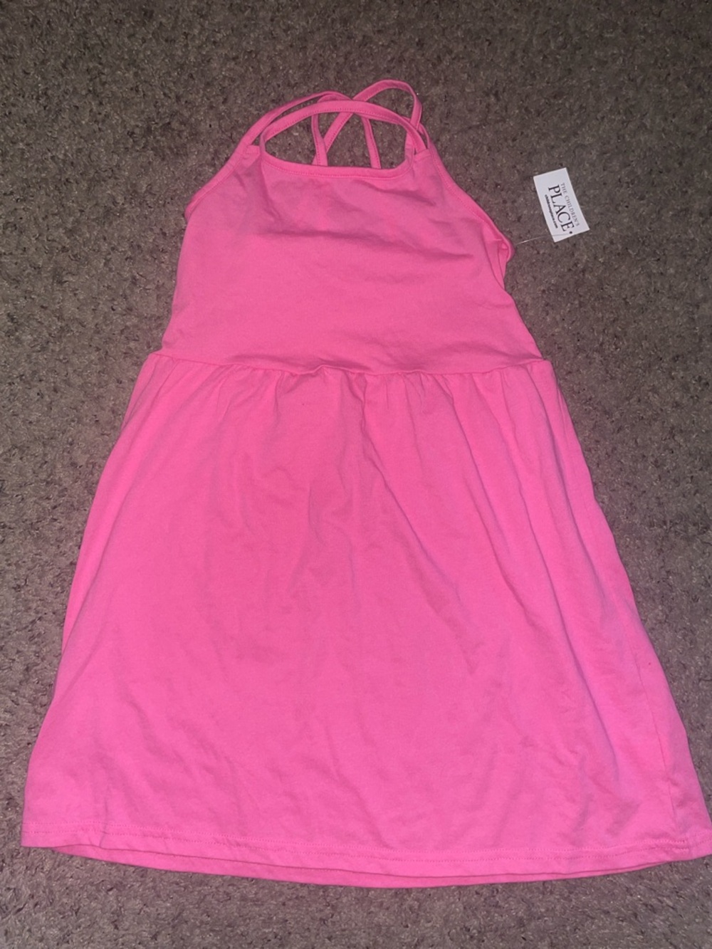 The Children's Place Pink Tank Dress with Crisscross Straps
